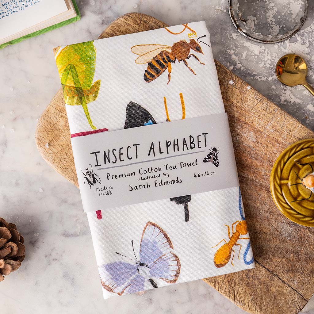 Insect Alphabet Tea Towel
