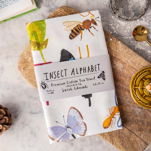 Insect Alphabet Tea Towel