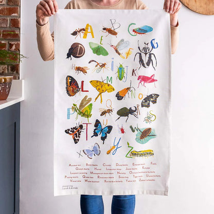 Insect Alphabet Tea Towel