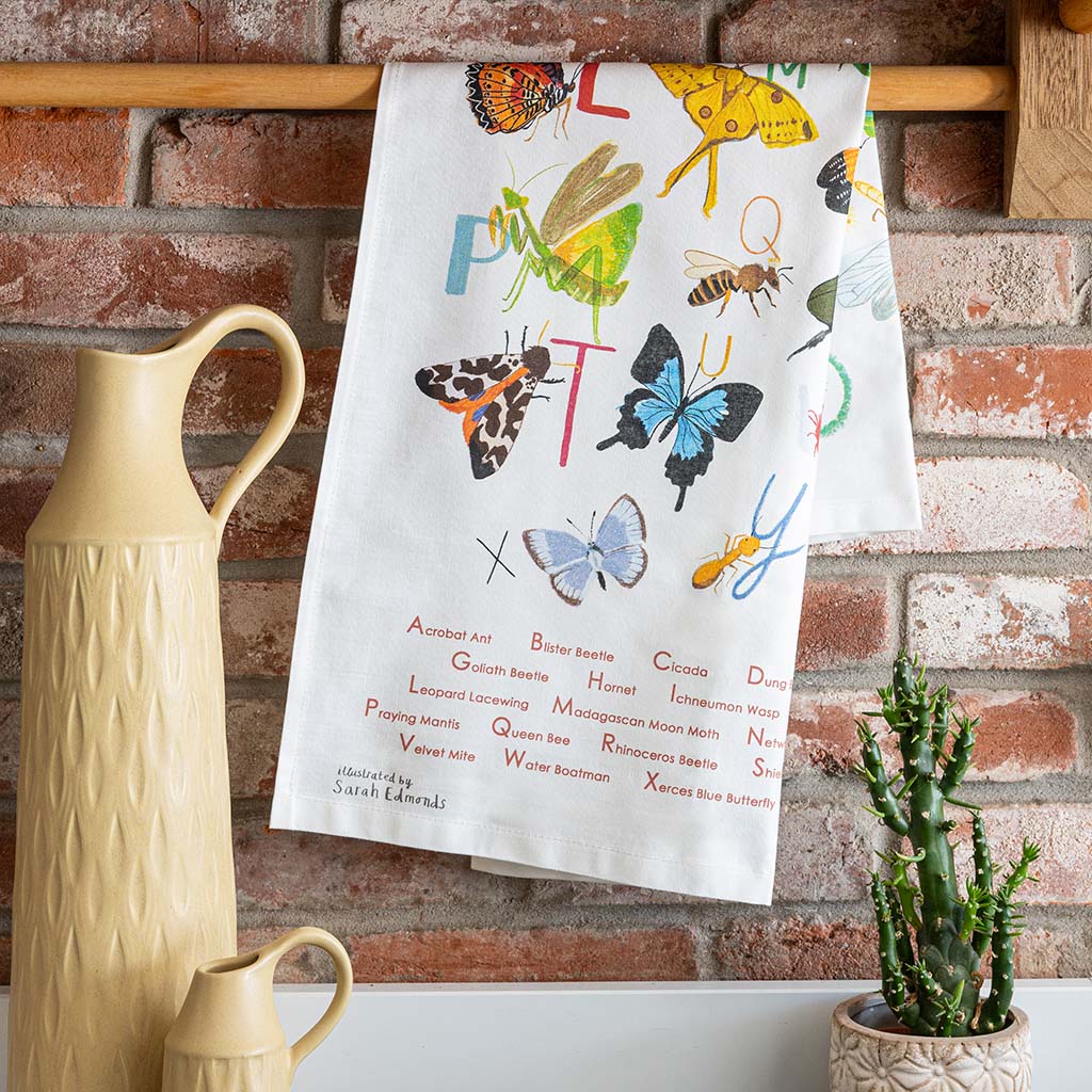 Insect Alphabet Tea Towel