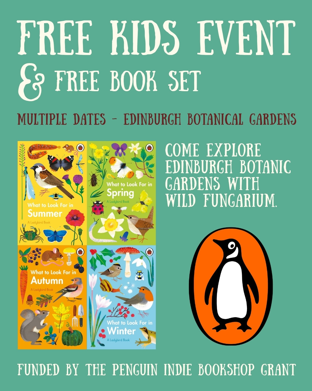 FREE KIDS EVENT - Wild Fungarium's Penguin Events (+ FREE set of Ladybird books)