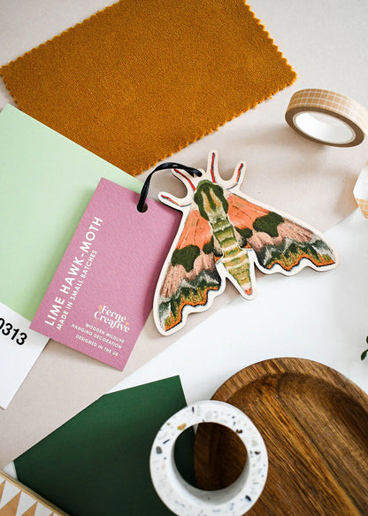 Lime Hawk-Moth - Wooden Decoration