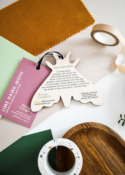 Lime Hawk-Moth - Wooden Decoration