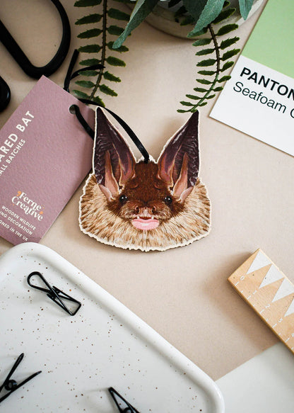 Long-Eared Bat - Wooden Decoration
