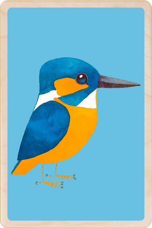 Kingfisher Wooden Postcard