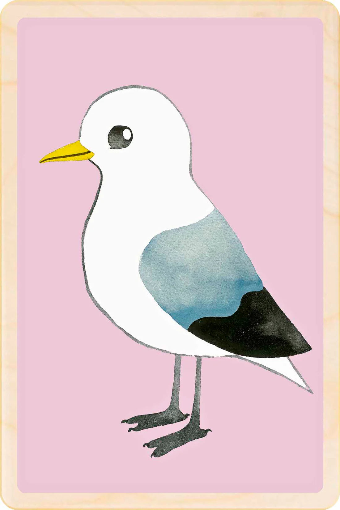 Kittiwake Wooden Postcard