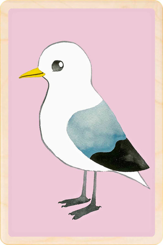 Kittiwake Wooden Postcard