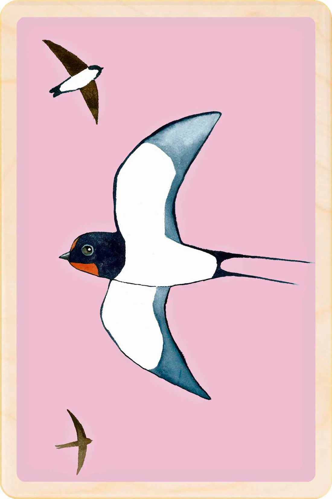 Swallows Wooden Postcard