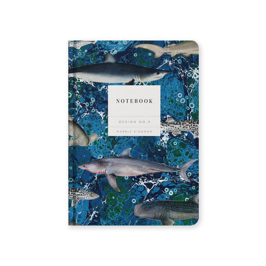 Marble Sharks - Lined Hardback Notebook