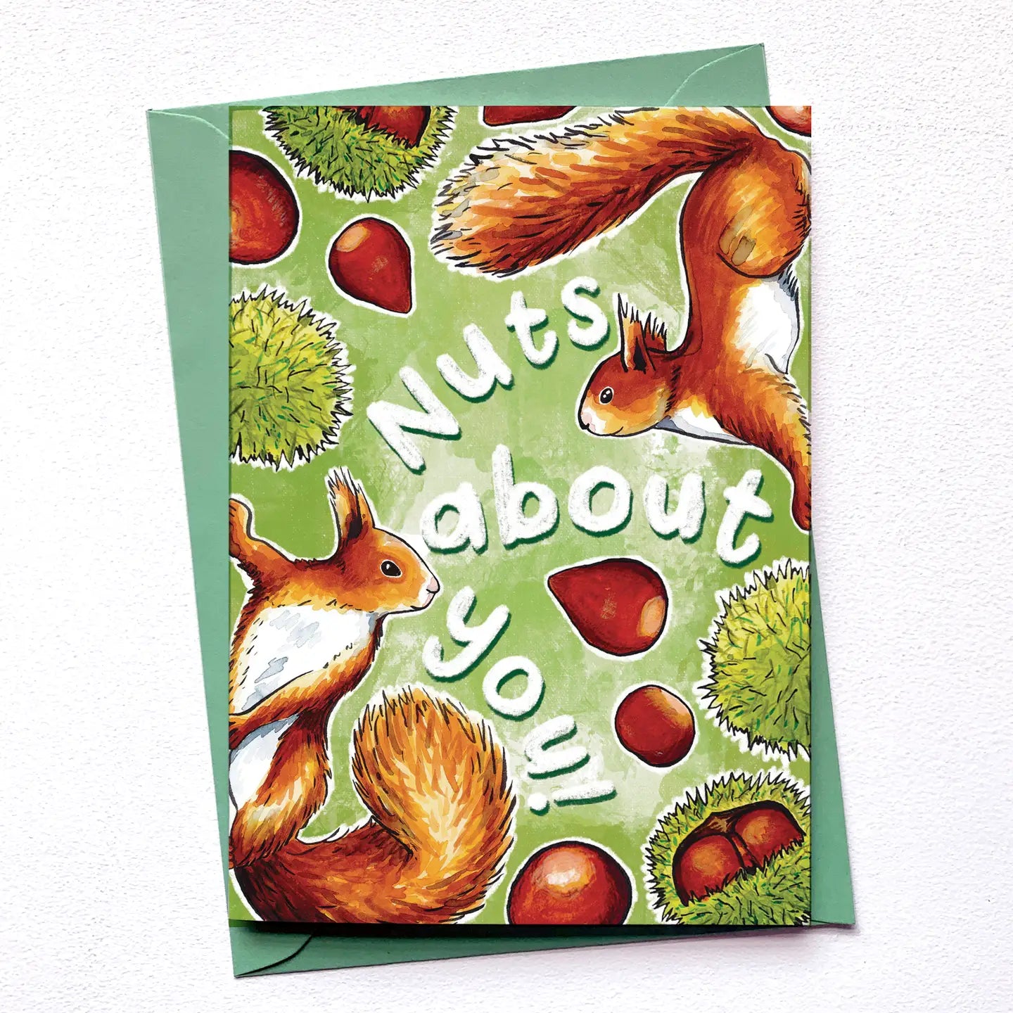 Nuts About You - Greetings Card