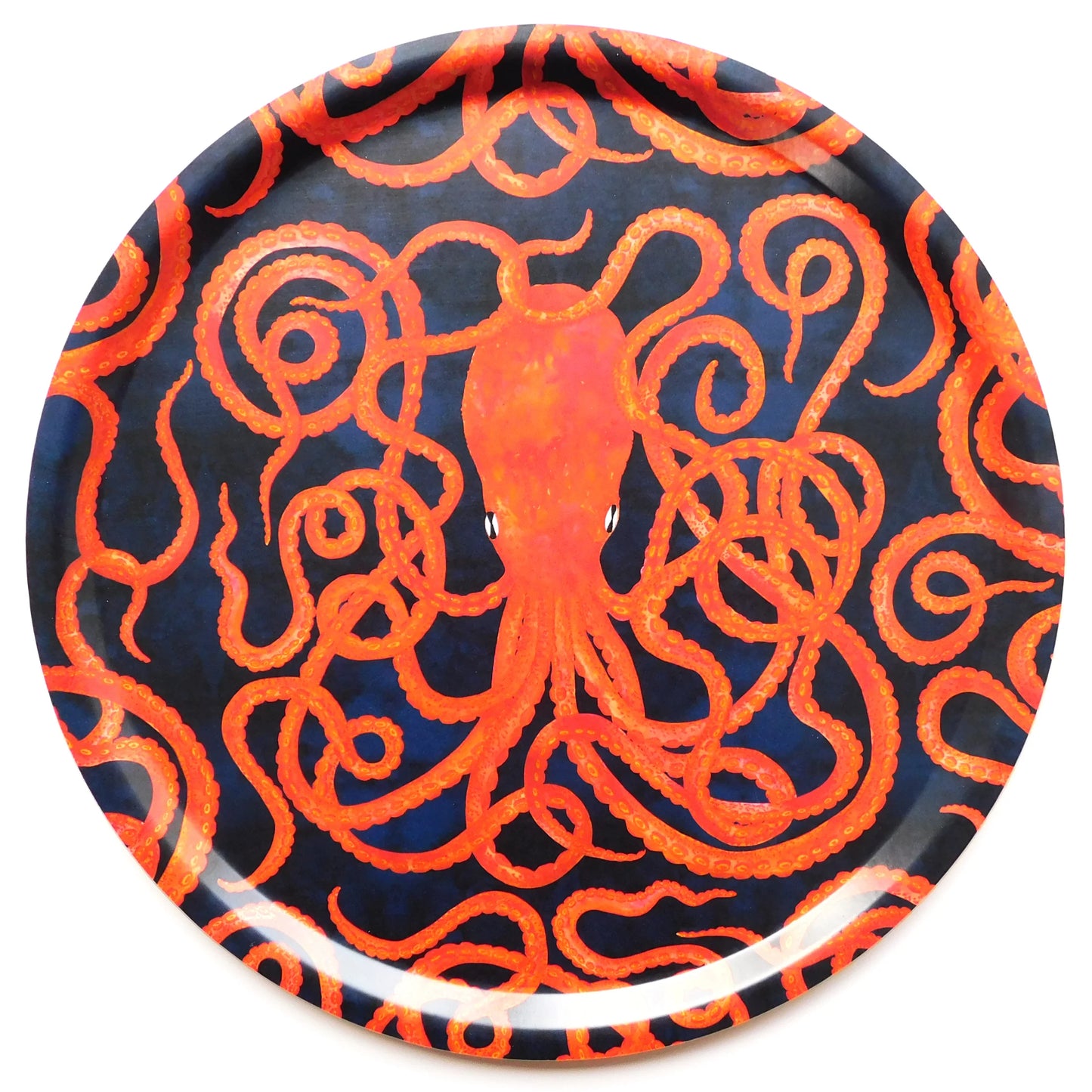 Octopoda Octopus Wooden Round Tray