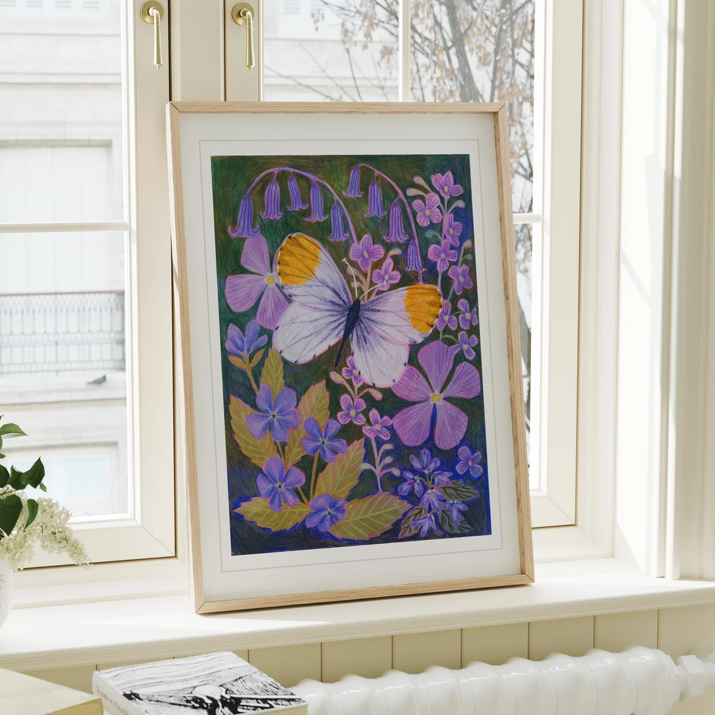 Orange Tip Butterfly Art Print