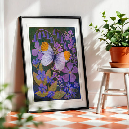 Orange Tip Butterfly Art Print