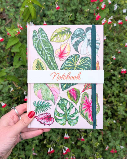 Tropical Leaves - A5 Blank Notebook