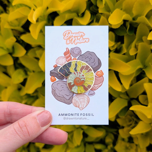 Ammonite Fossil Enamel Pin