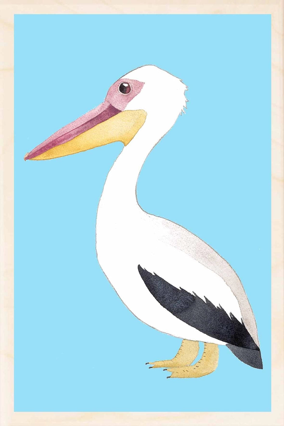 Pelican Wooden Postcard