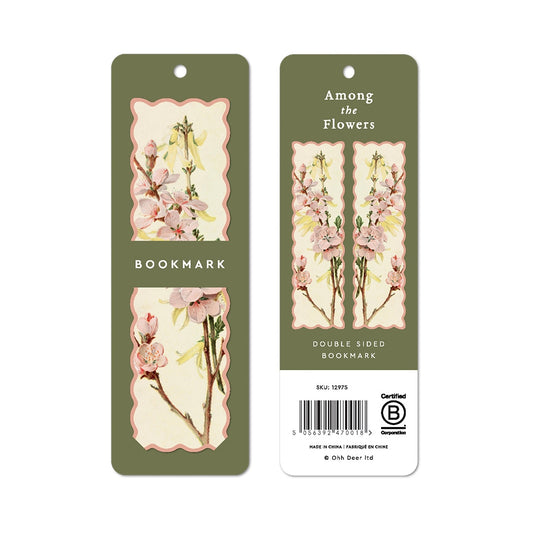 Pink Blossom Scalloped Bookmark