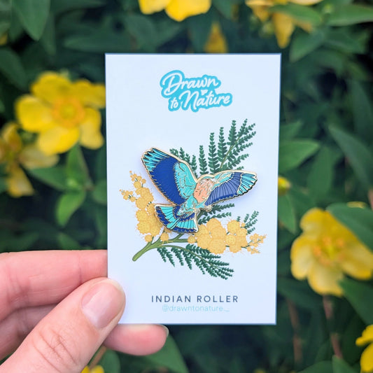 Indian Roller Enamel Pin