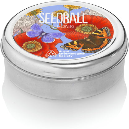 Wildflower Seedball Tin - Royal Entomological Society Mix