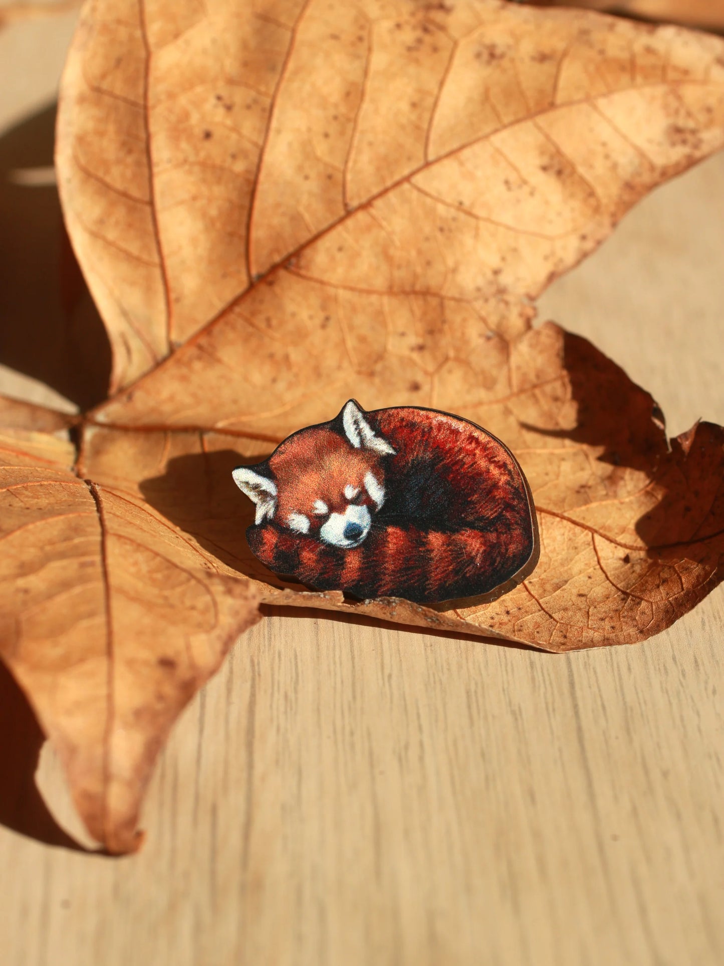 Sleeping Red Panda Pin