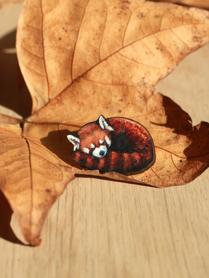 Sleeping Red Panda Pin