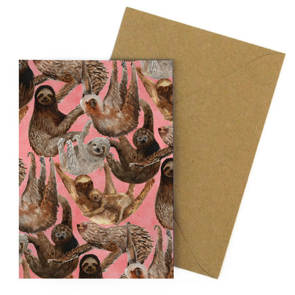 Sleuth of Sloths Greetings Card