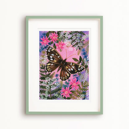Speckled Brown Butterfly Art Print