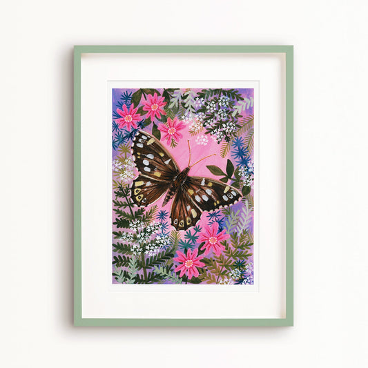 Speckled Brown Butterfly Art Print
