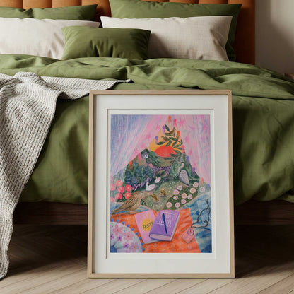 Sunset Camping Trip Art Print