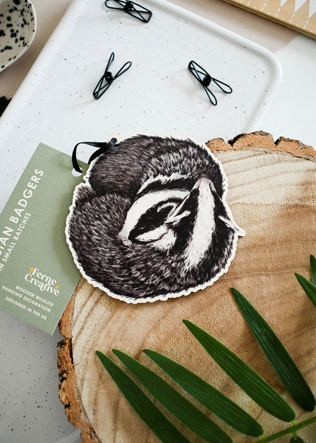 Badger - Wooden Decoration
