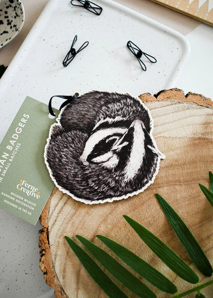 Badger - Wooden Decoration