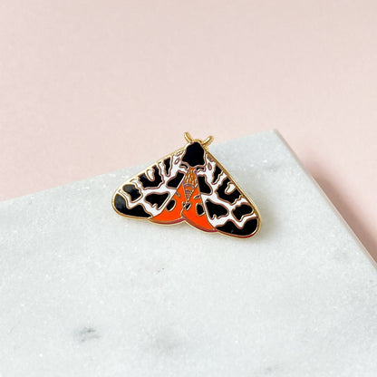 Tiger Moth Enamel Pin