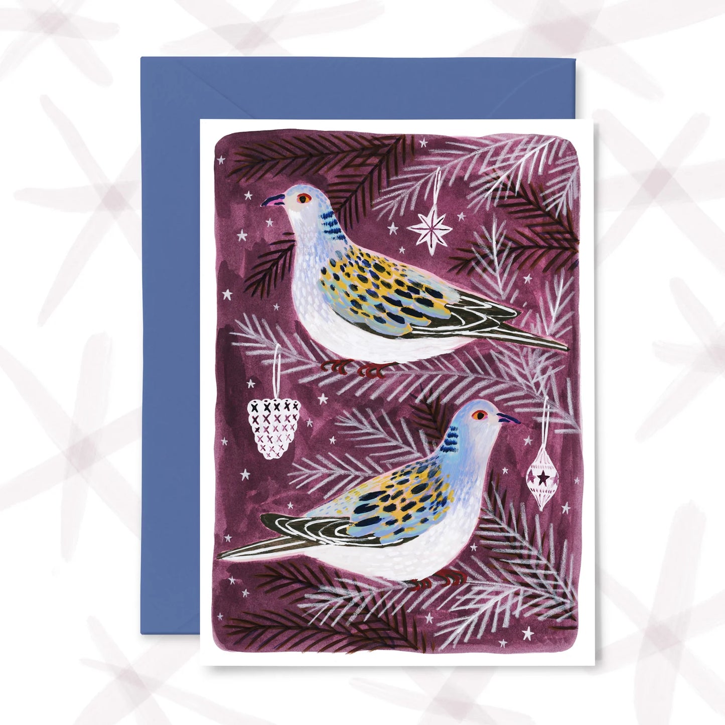 Two Turtle Doves - Greetings Card