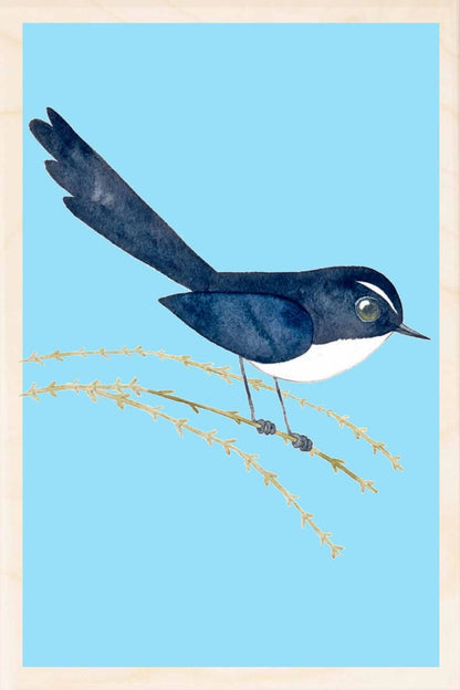 Wagtail Wooden Postcard