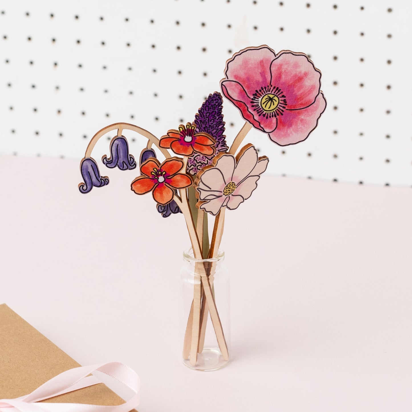 Wooden Wildflower - Scarlet Pimpernel