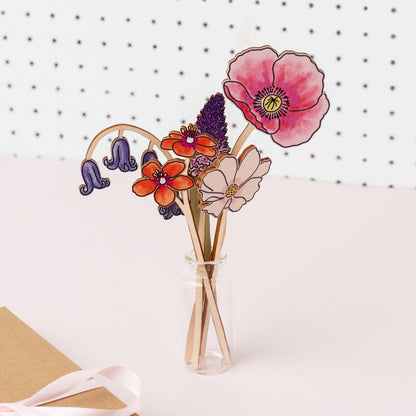 Wooden Wildflower - Scarlet Pimpernel