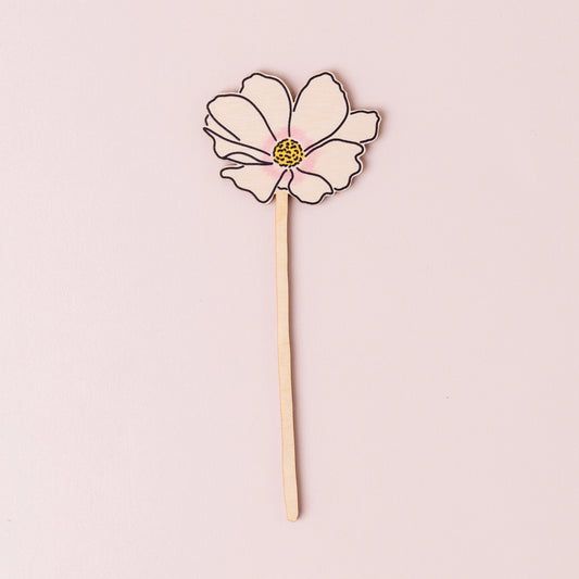 Wooden Wildflower - Cosmos