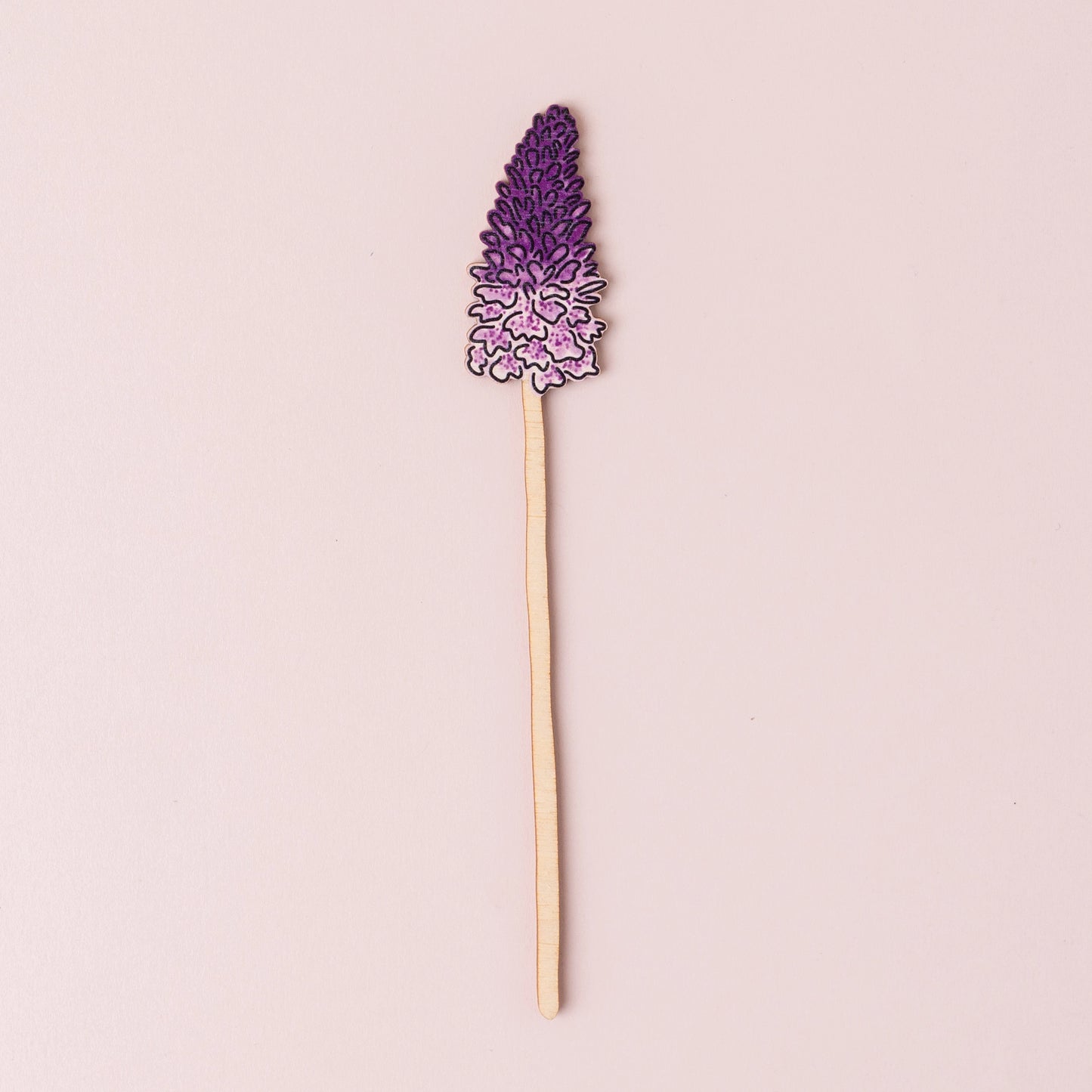 Wooden Wildflower - Purple Orchid