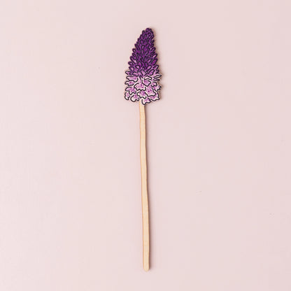 Wooden Wildflower - Purple Orchid