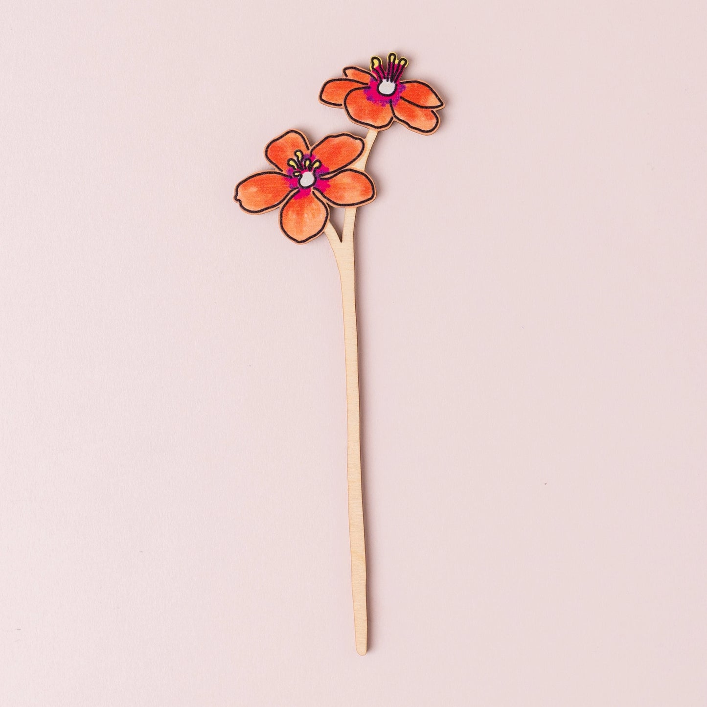 Wooden Wildflower - Scarlet Pimpernel