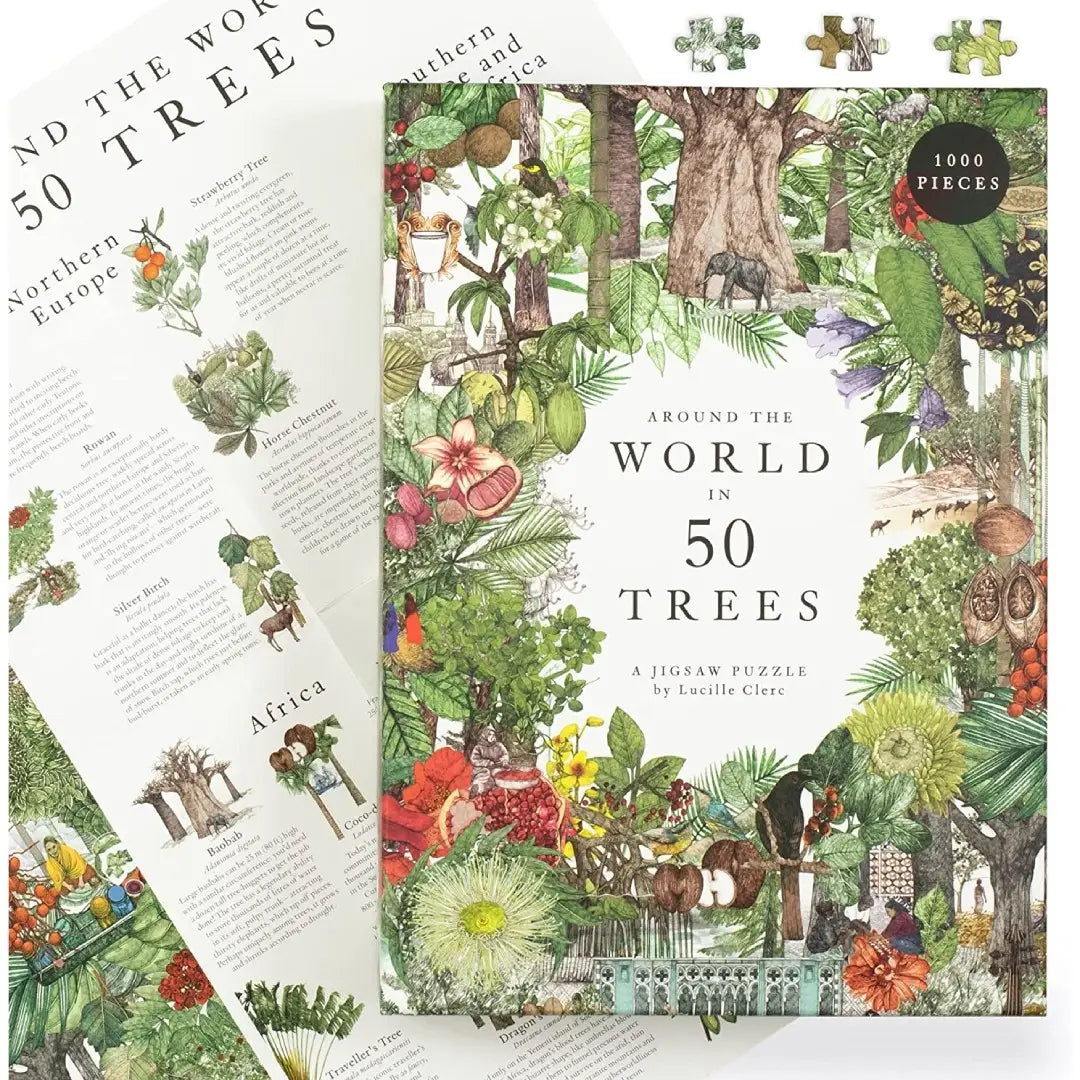 Around the World in 50 Trees: 1000-Piece Jigsaw Puzzle