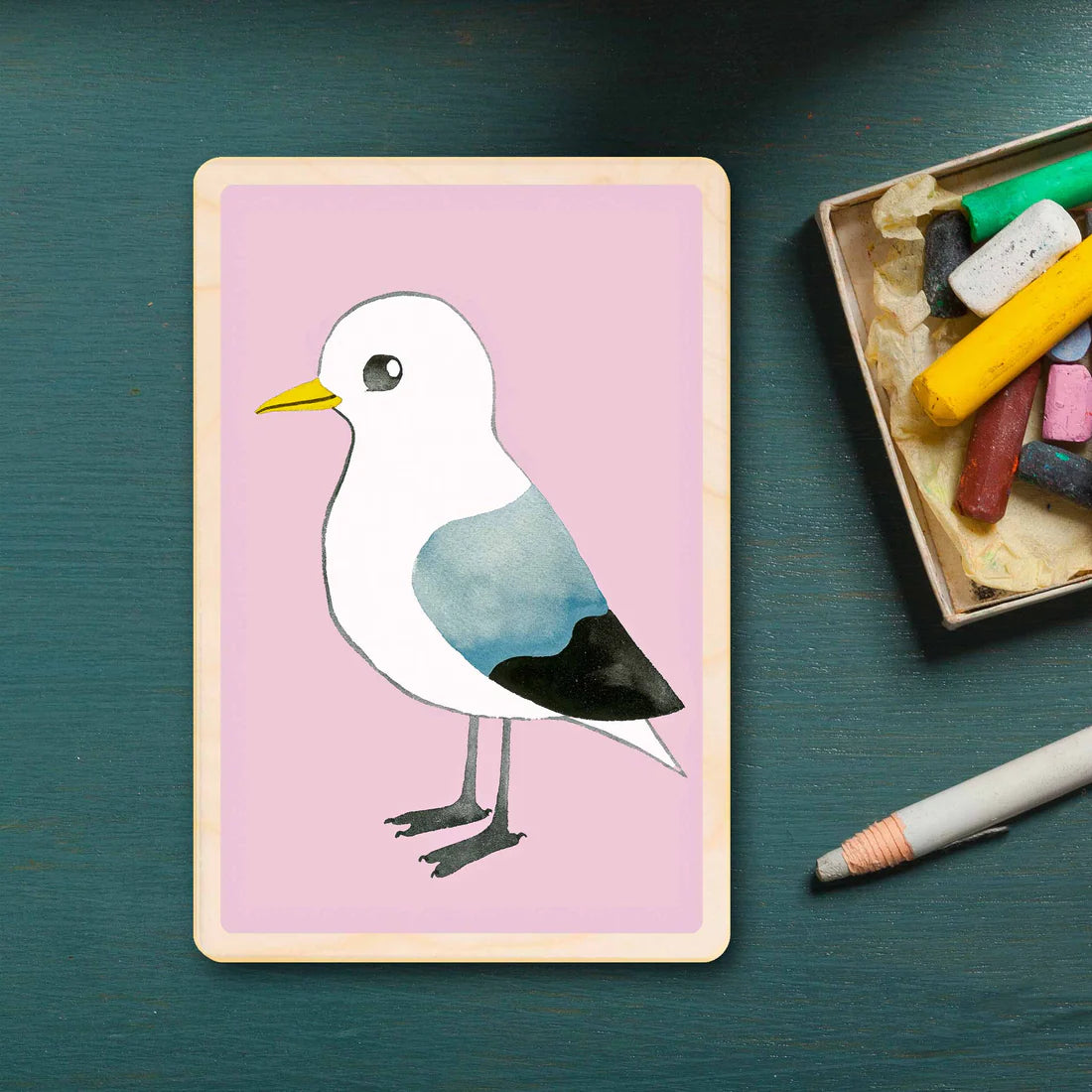 Kittiwake Wooden Postcard