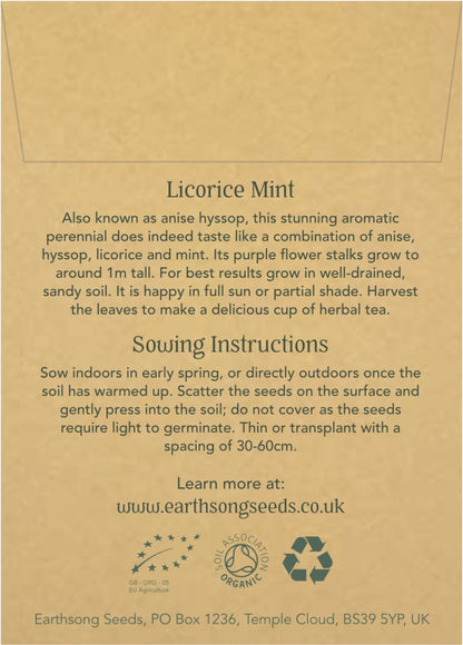 Licorice Mint - Seed Packet