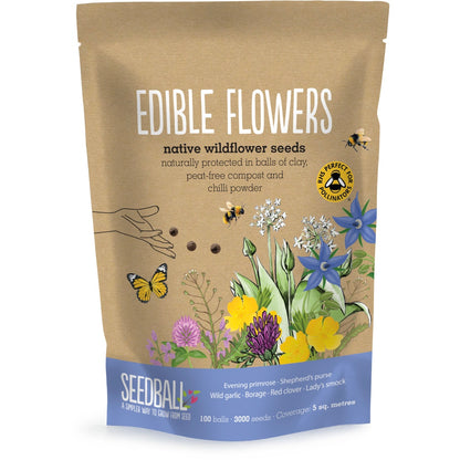 Wildflower Seedball Grab Bag - Edible Flowers Mix