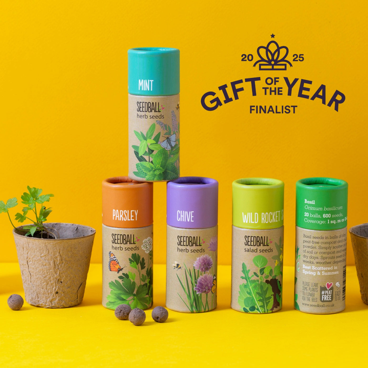 Herb Seedball Tube - Basil
